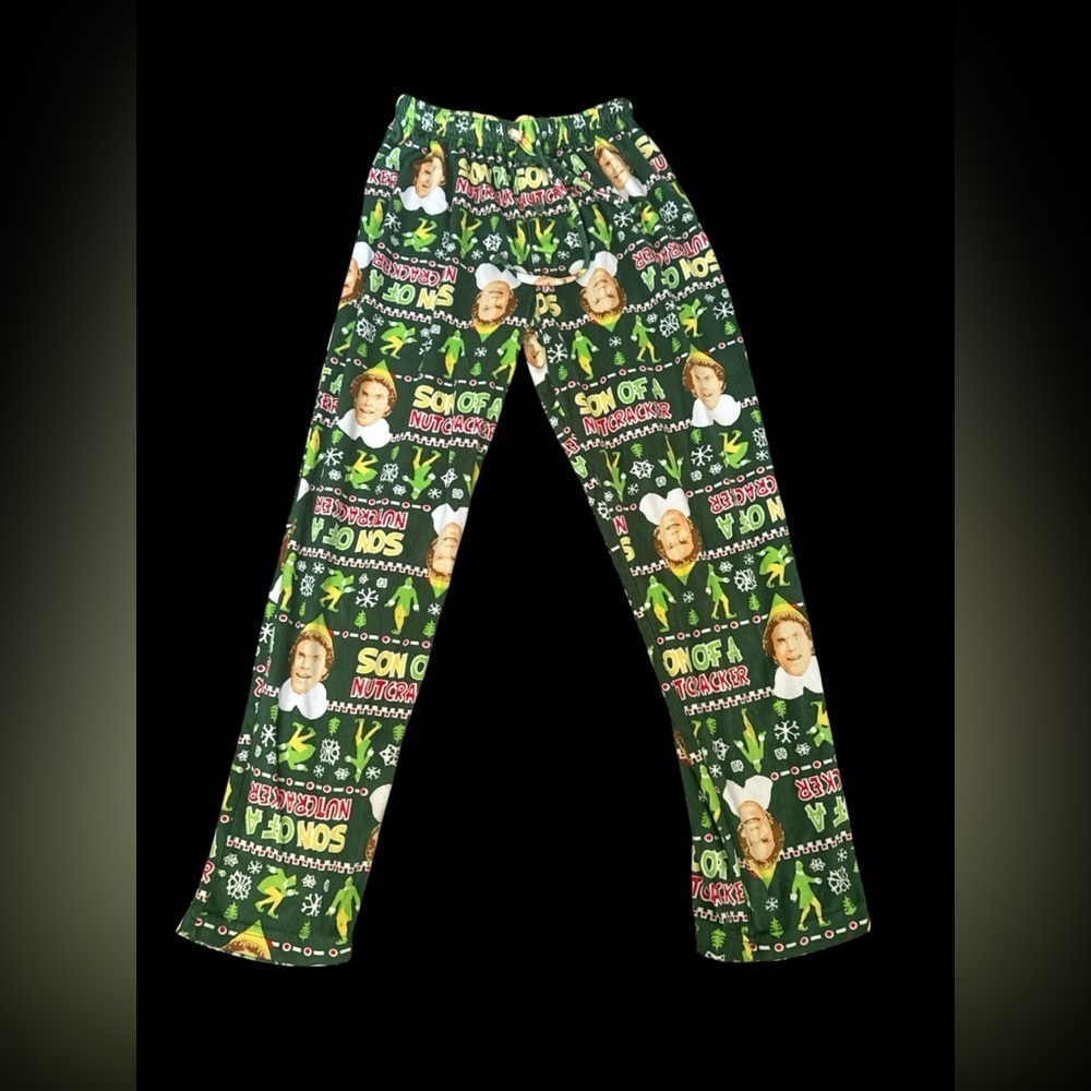 Green Holiday Print Women's Pajama Bottoms
